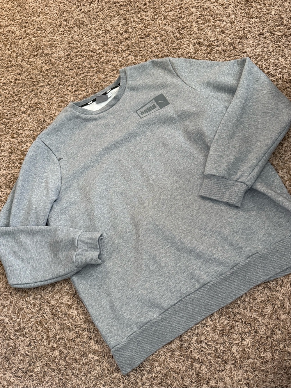 PUMA Men’s Crewneck Sweatshirt - Light Heather Gray
